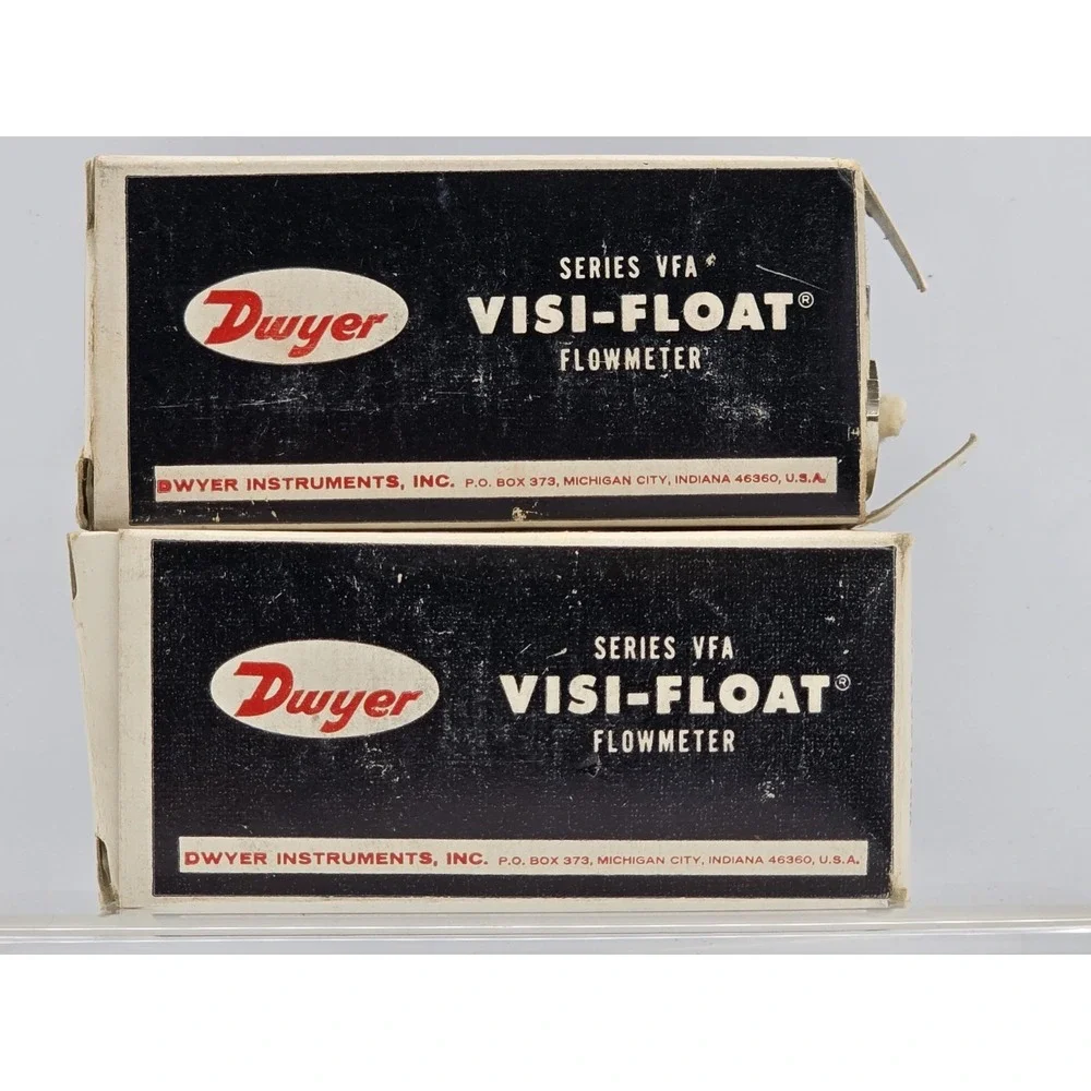 2 Lot NOS Dwyer VFA-44- EC Visi-Float Acrylic Flowmeter 0-40 GPH Air Made in USA